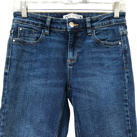 Zara Midrise Skinny Jean & American Eagle Soft Knit Distressed Mom Jean size 4 - Picture 10 of 14